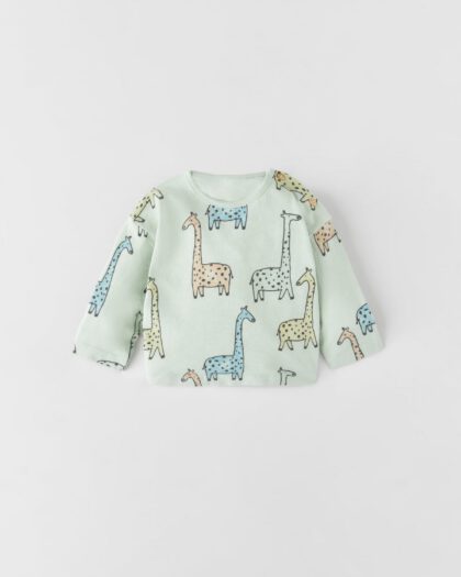 Giraffe Slub Knit T-Shirt